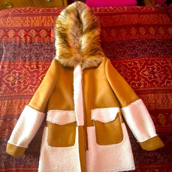 ❄️Shearling Hooded Bomber Jacket❄️ - Picture 4 of 6